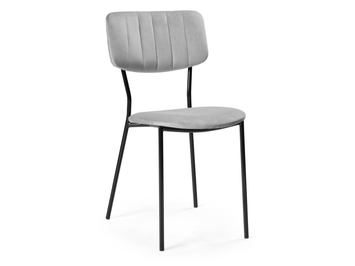 Стул на металлокаркасе Фиер серый/черный глянец (Арт.494368)