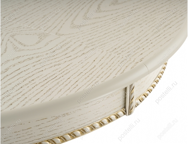 Обеденный стол Павия 100 крем с золотой патиной (Арт. 450818)