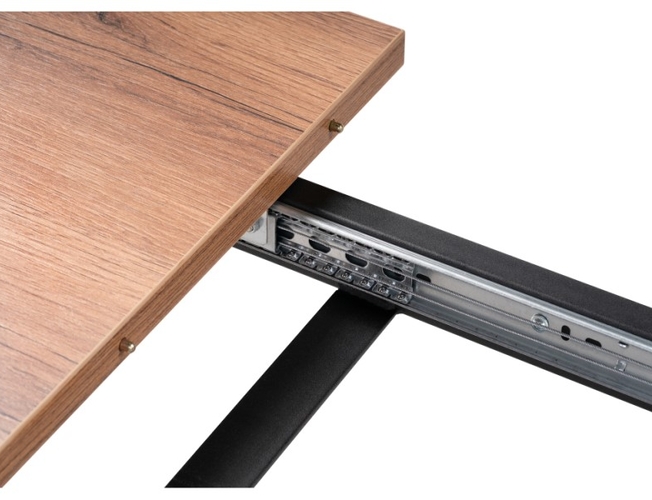 Стол раскладной Лота Лофт 140 дуб делано темный/ черный матовый (Арт.483872)