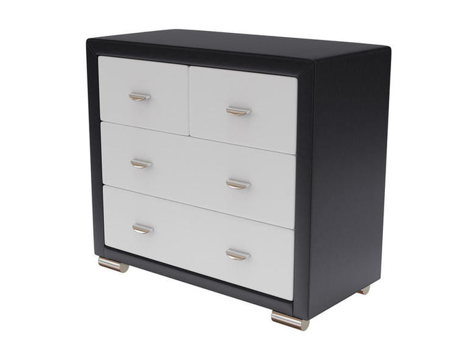 Комод Orma Soft 2 4 ящика черно-белый