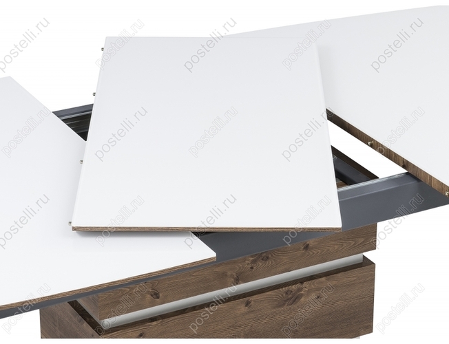 Стол на тумбе Фернан орех кантри/белый (Арт 462112)