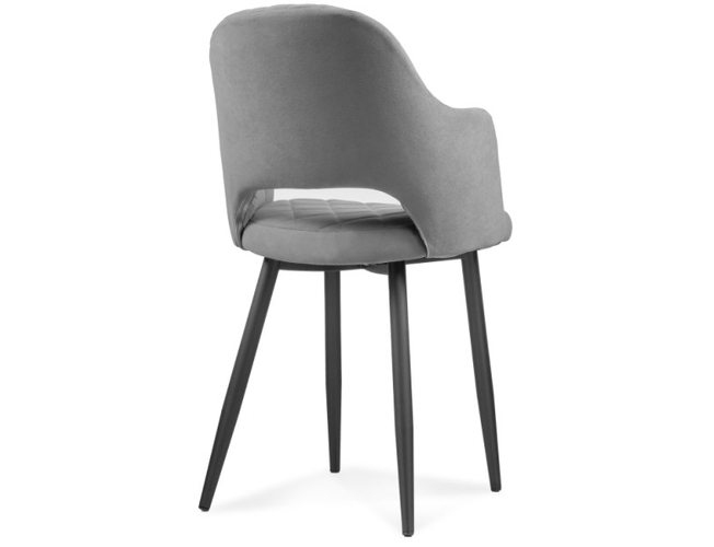 Стул на металлокаркасе Гутрид ромбы спереди серый/черный (Арт.504185)