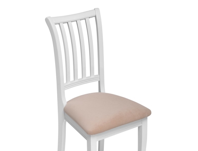 Деревянный стул Фрезино бежевый велюр/белый (Арт.515973)