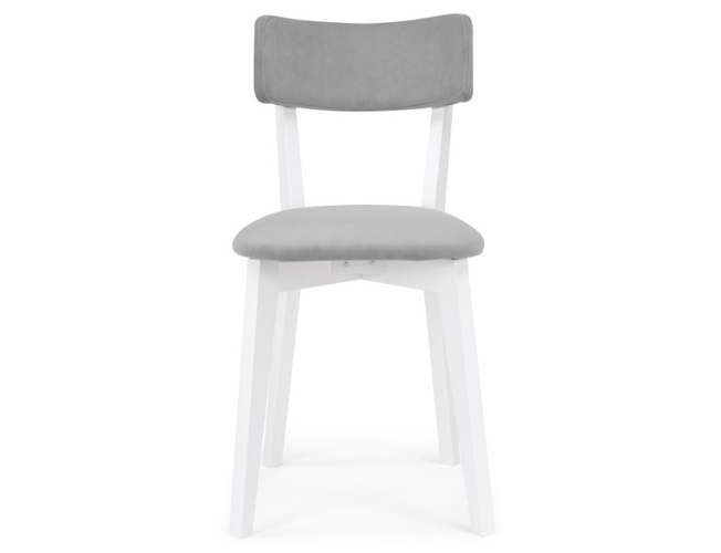 Деревянный стул Гилмар серый велюр/ белый (Арт.515982)