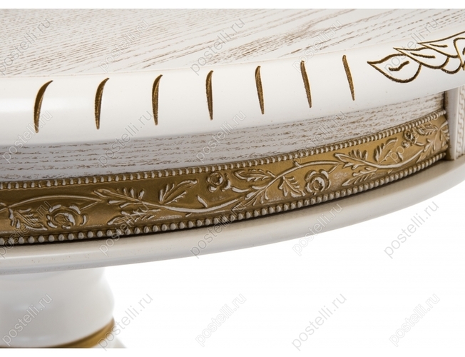 Журнальный столик Бернард молочный с золотой патиной (Арт. 406091)