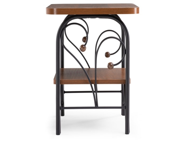 Прикроватная тумба Клео 2 черная/орех (Арт.446217)