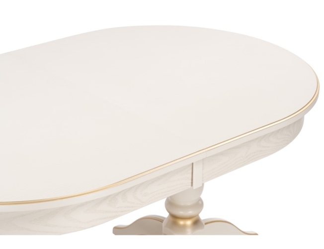 Деревянный стол Дейвер 160(220)х100 слоновая кость/золото (Арт.515968)