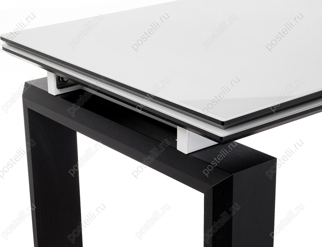 Стеклянный стол Давос венге/белый (Арт 462082)