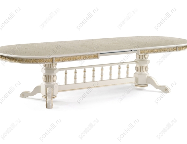 Обеденный стол Кассиль крем с золотой патиной (Арт. 450830)