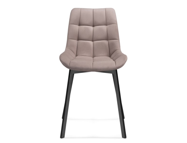 Стул на металлокаркасе Челси латте/черный каркас (Арт.489741)