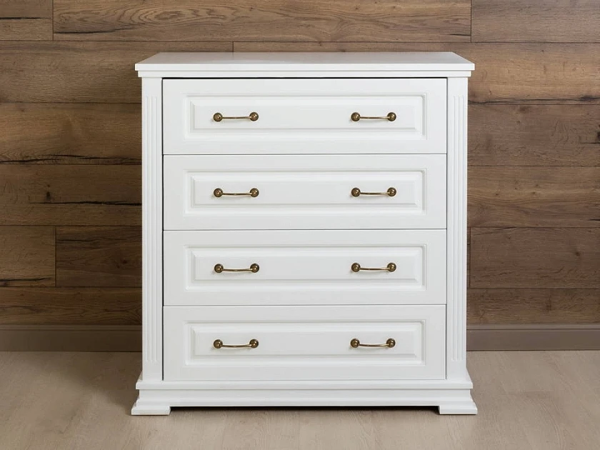 Белый комод Milena - сосна белая эмаль